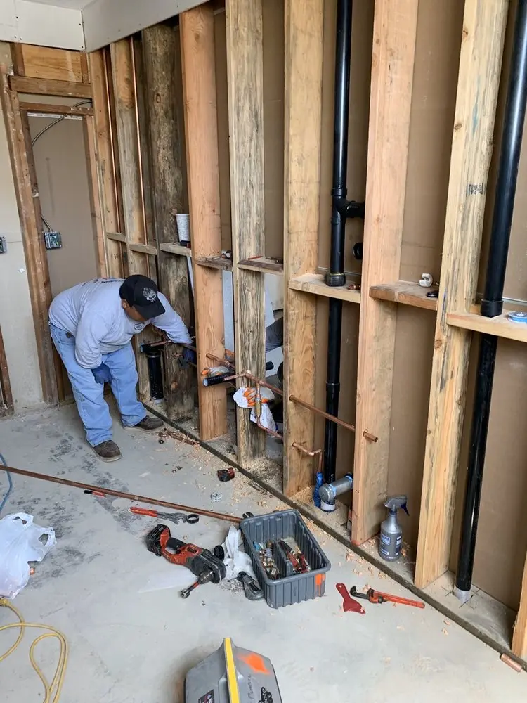 Commercial rough-in plumbing for Gas Line Repair in Camden Wyoming